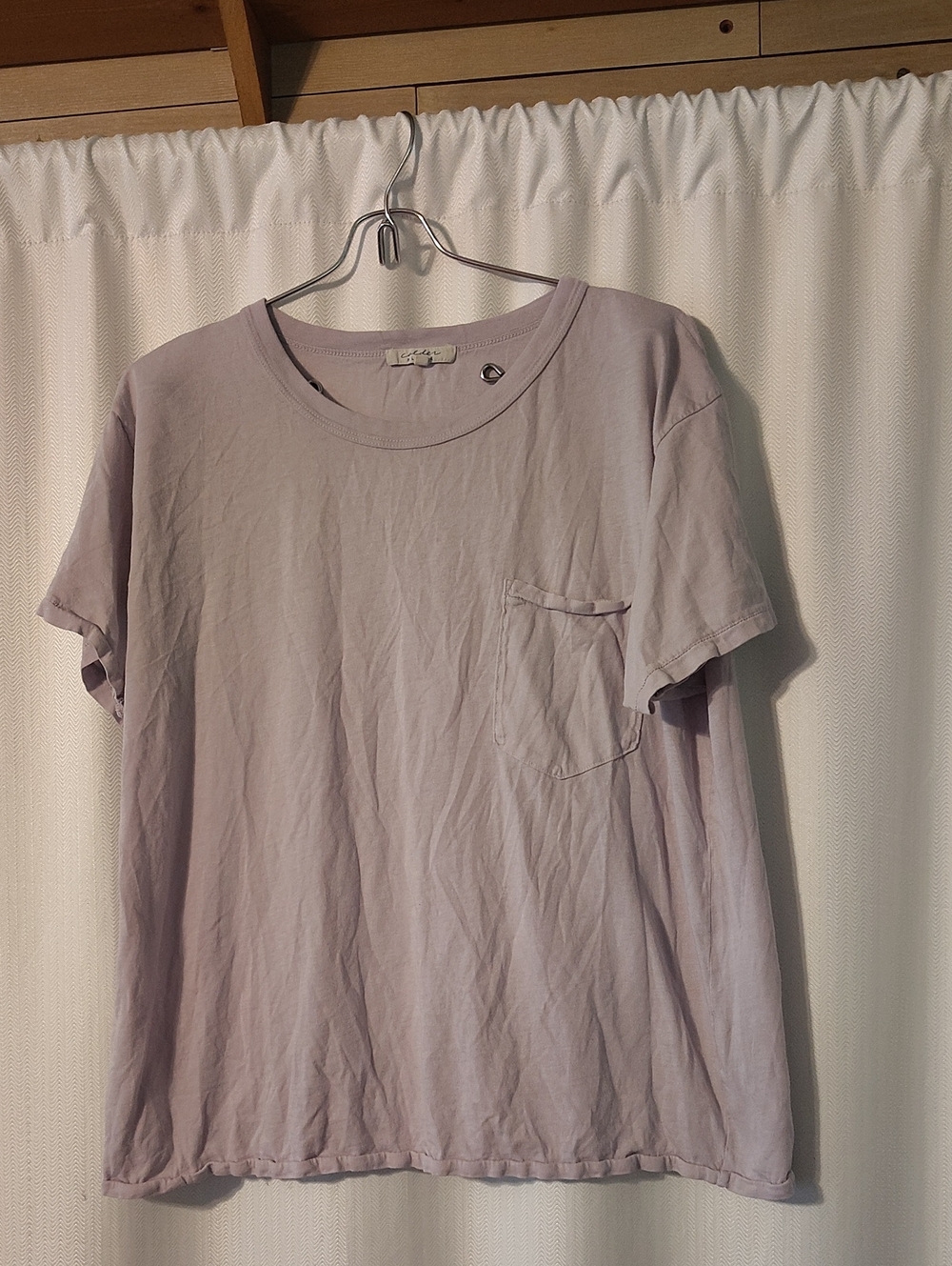 Women's Lavender Short Sleeve Pocket Tee